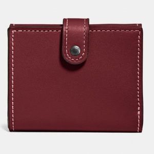 NWT Coach Burgundy Trifold Wallet